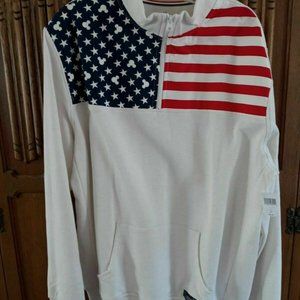 Disney Parks Pull Over 3/4 Zip Lg Sweatshirt July4